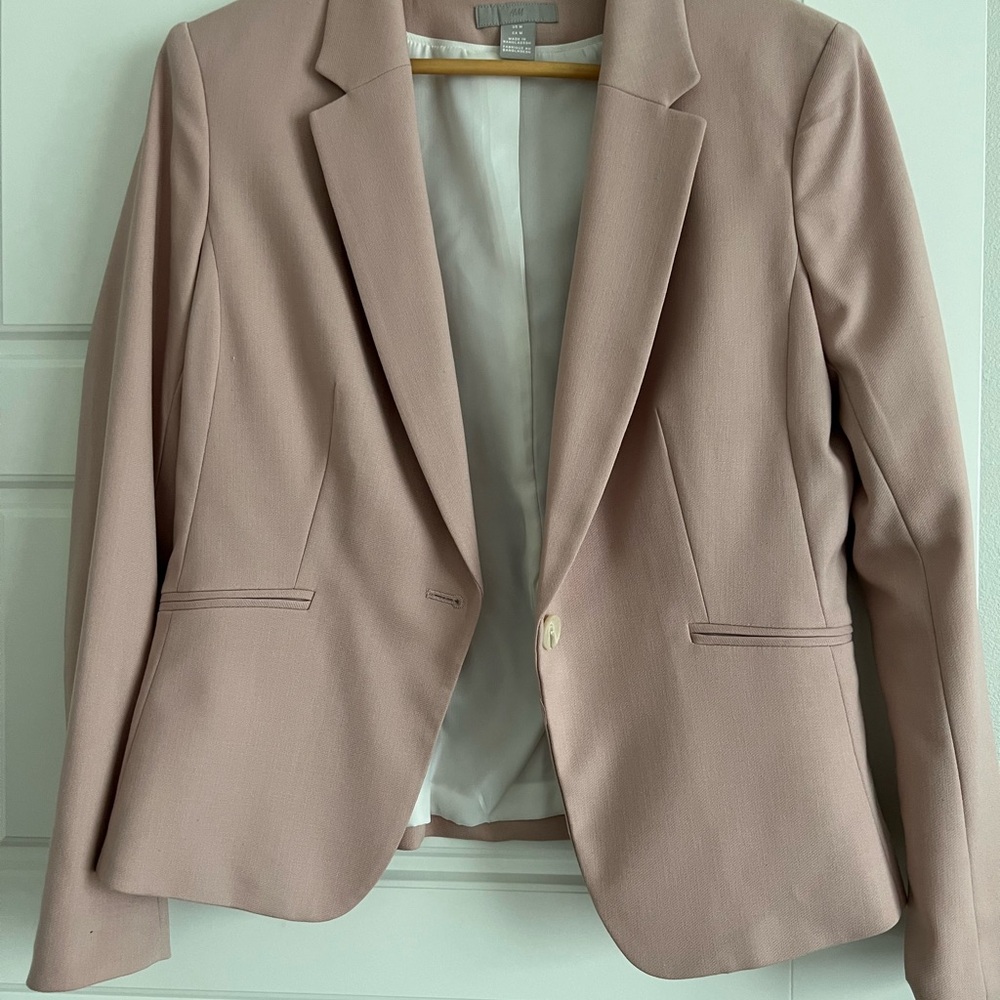 H&M Women's Blazer - Soft Pink